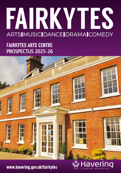 Front cover of the Fairkytes Prospectus 2025-26 showing the Fairkytes building