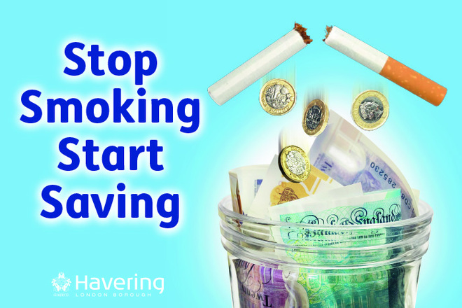 Image of a cigarette breaking and a pot filled with money.