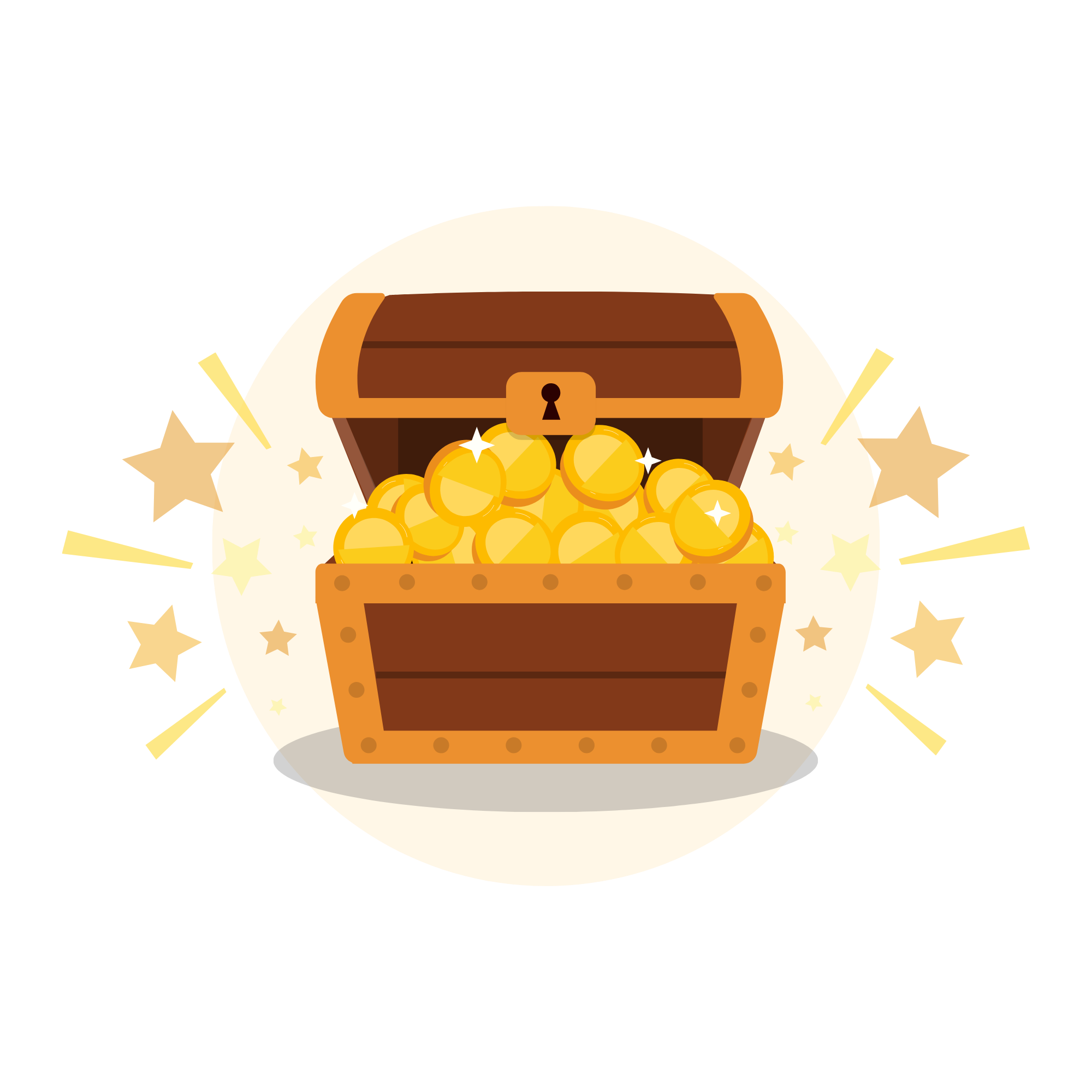 Cartoon treasure chest