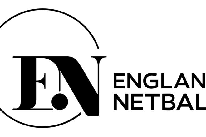 Black England Netball logo.