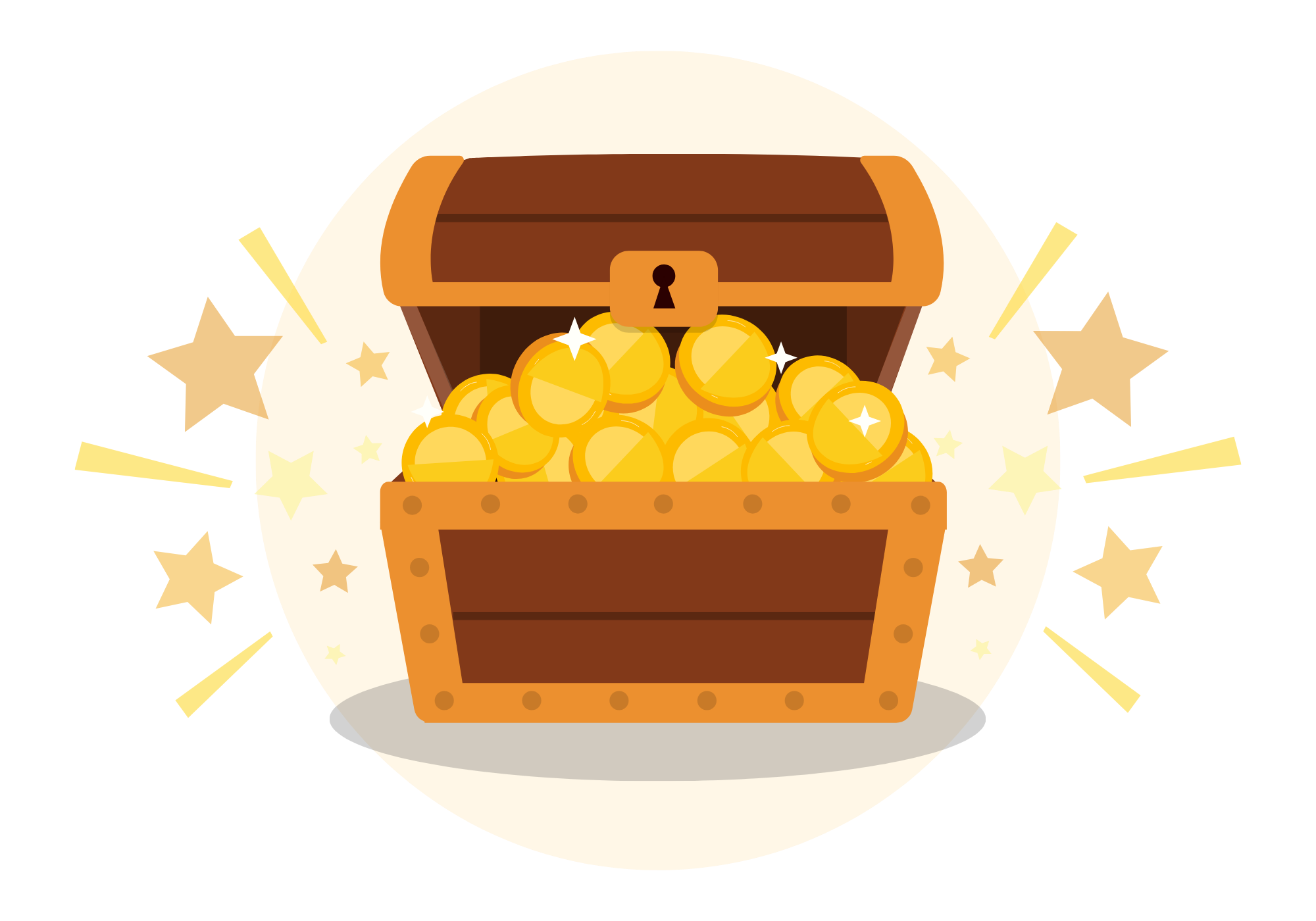 Cartoon treasure chest